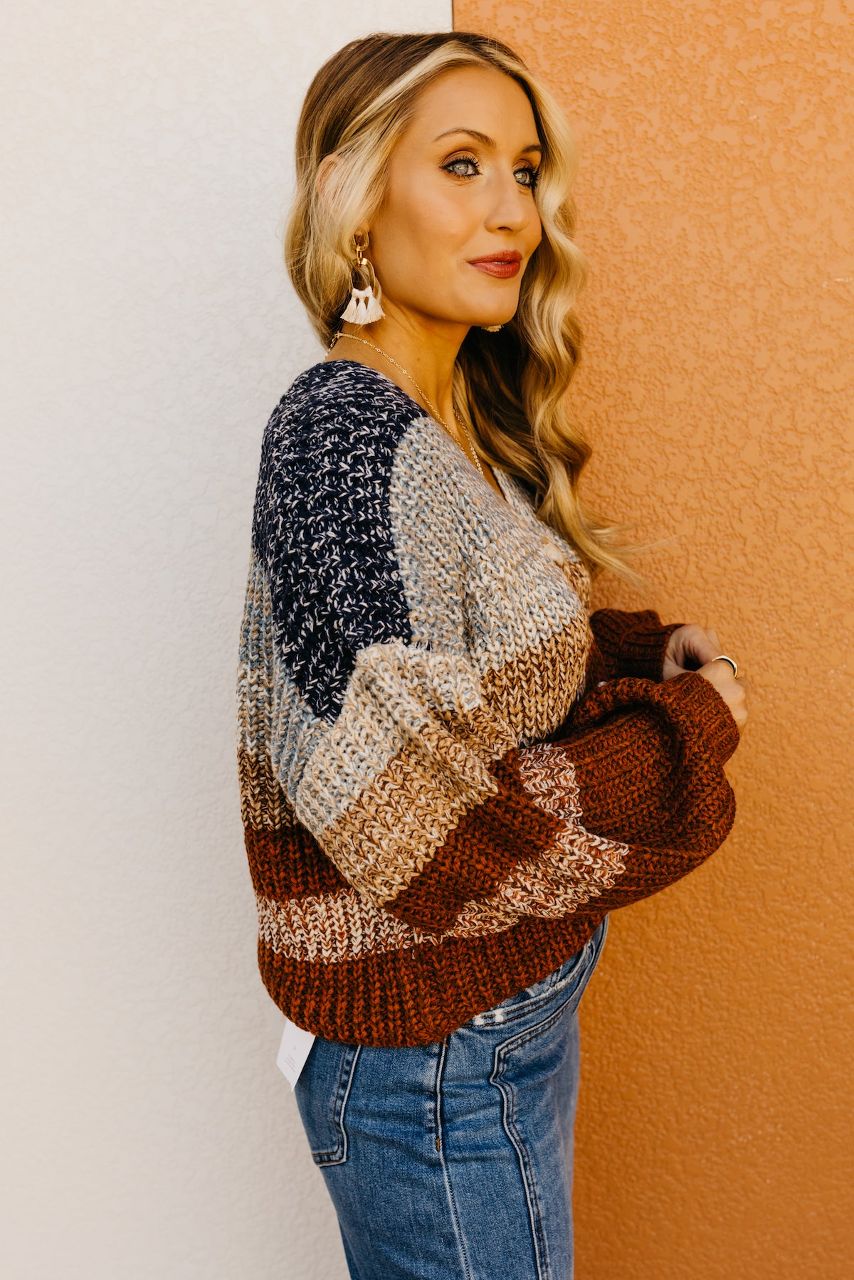 The Samantha Color Block Stripe Cardigan
