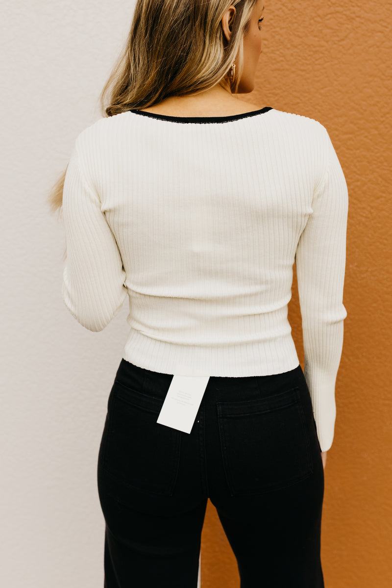 The Rogelio Contrast Bell Sweater