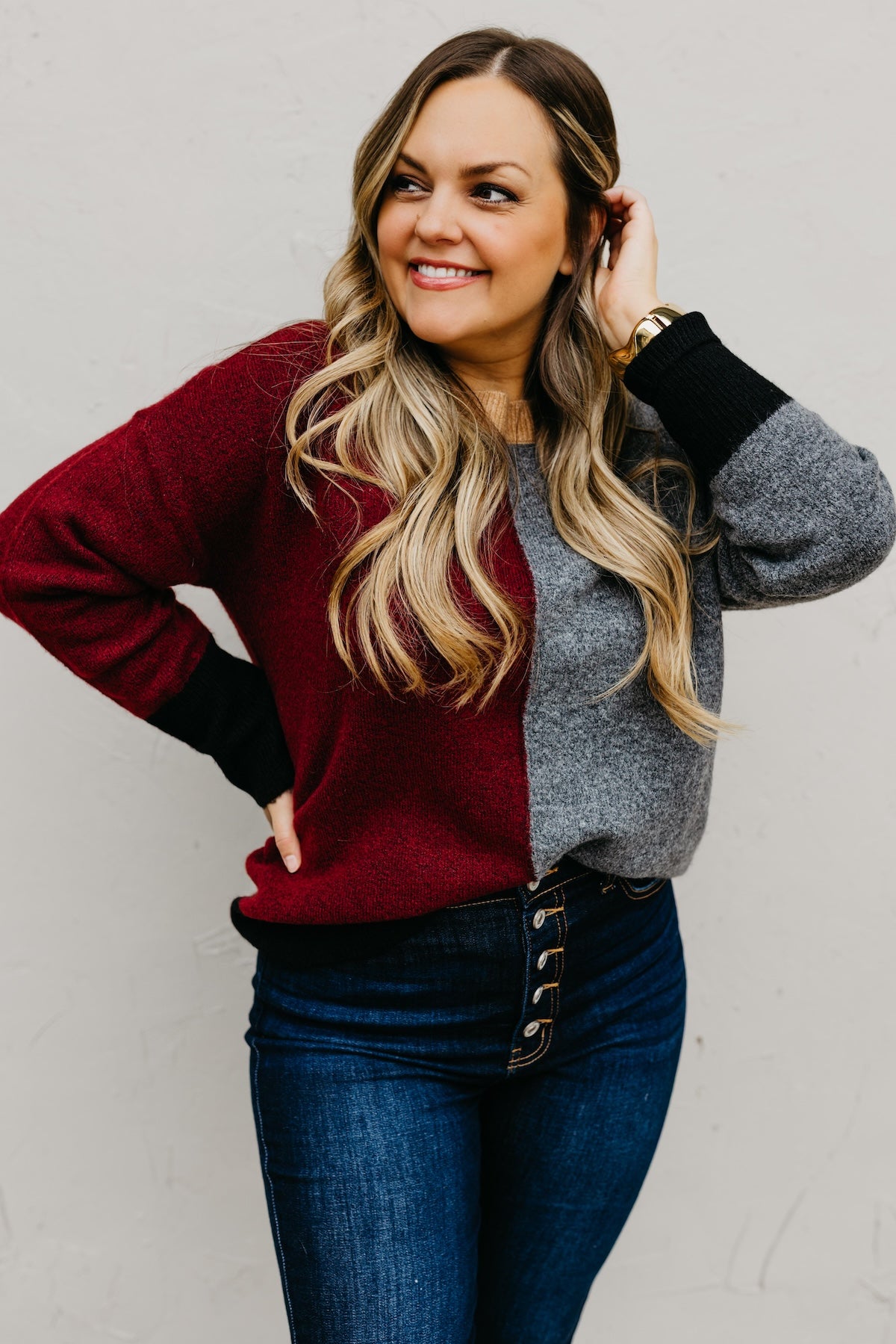 The Wendi Colorblock Knit Sweater