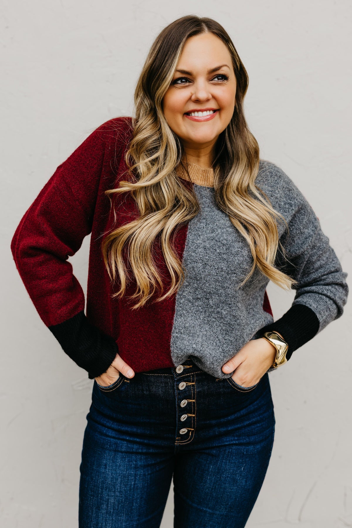 The Wendi Colorblock Knit Sweater