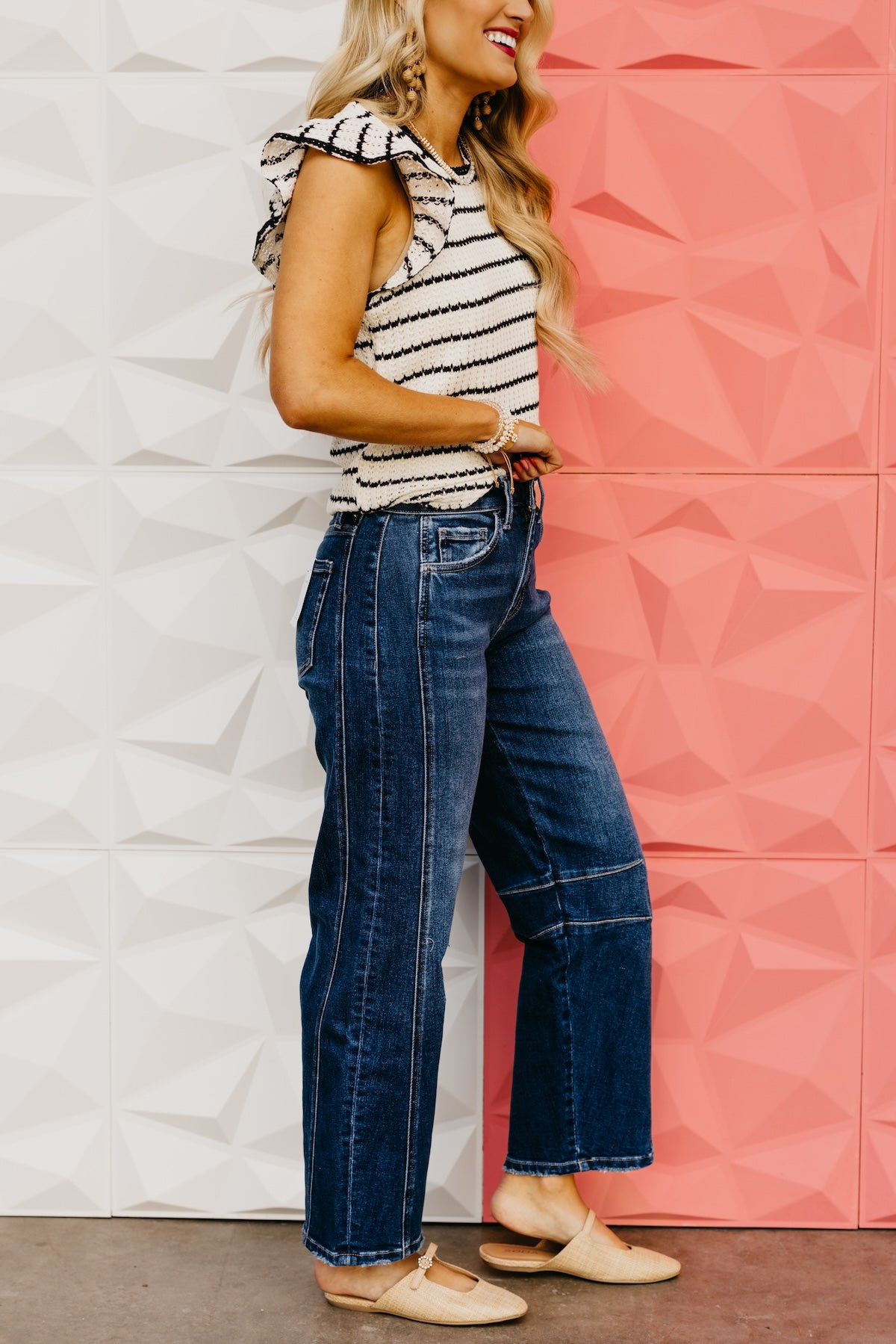 Flying Monkey Denim | The Brea Seamed High Rise Barrel Denim
