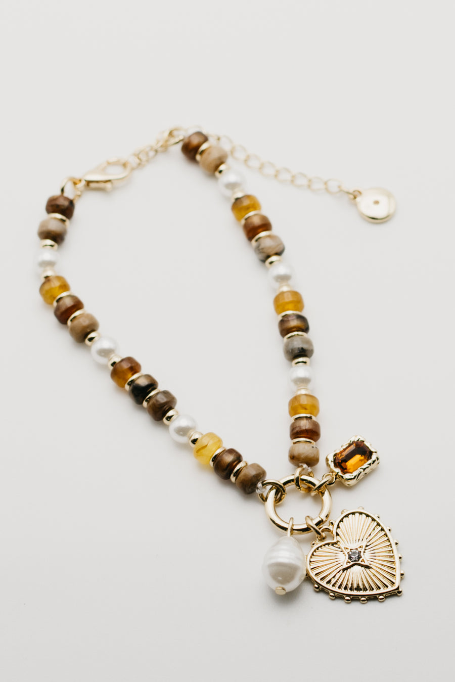 The Amari Beaded Charm Bracelet