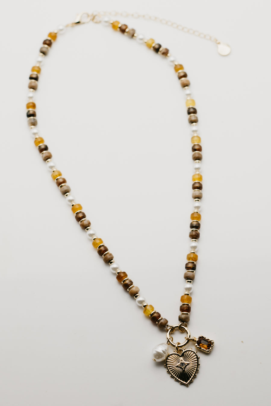 The Lyra Beaded Charm Necklace