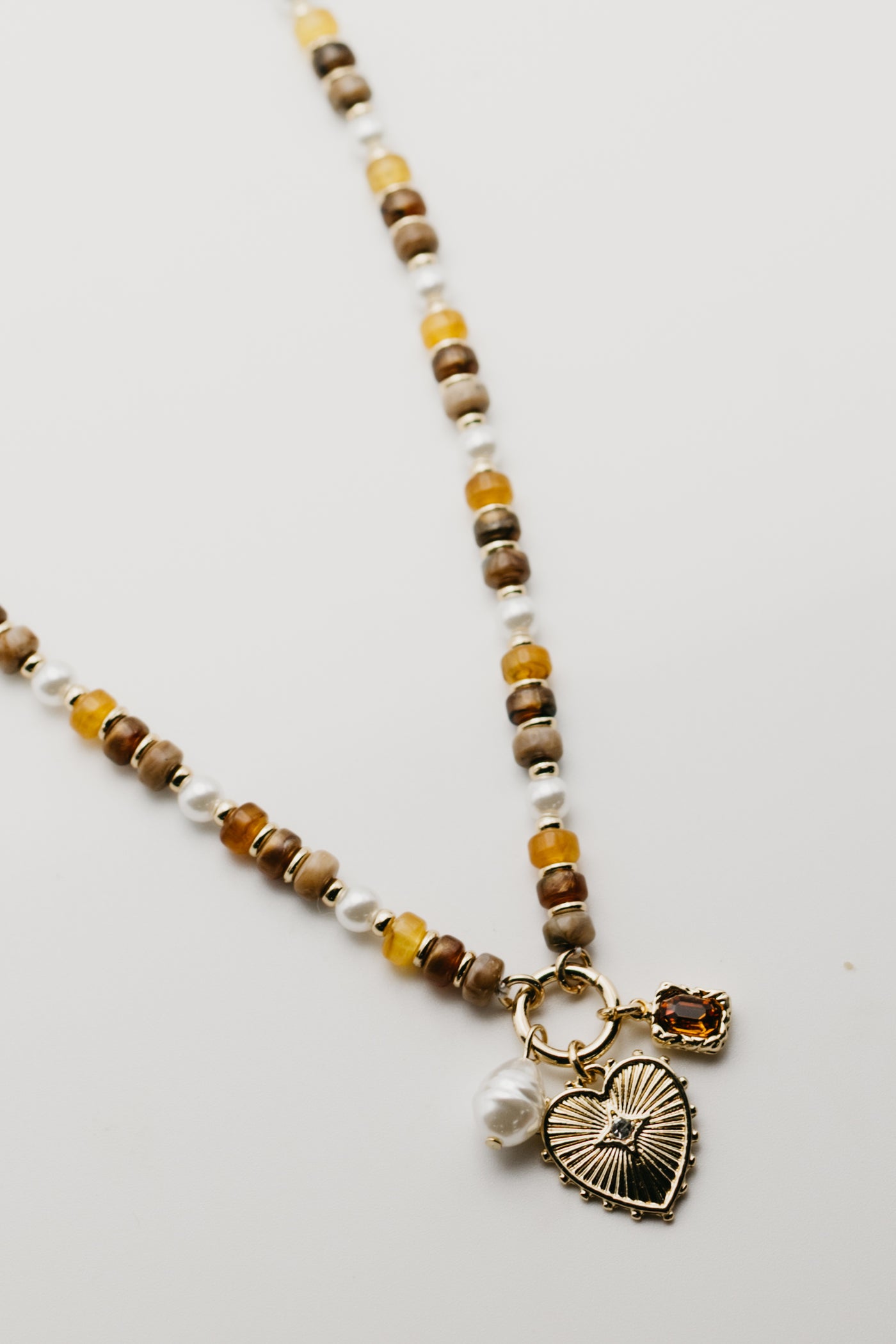 The Lyra Beaded Charm Necklace