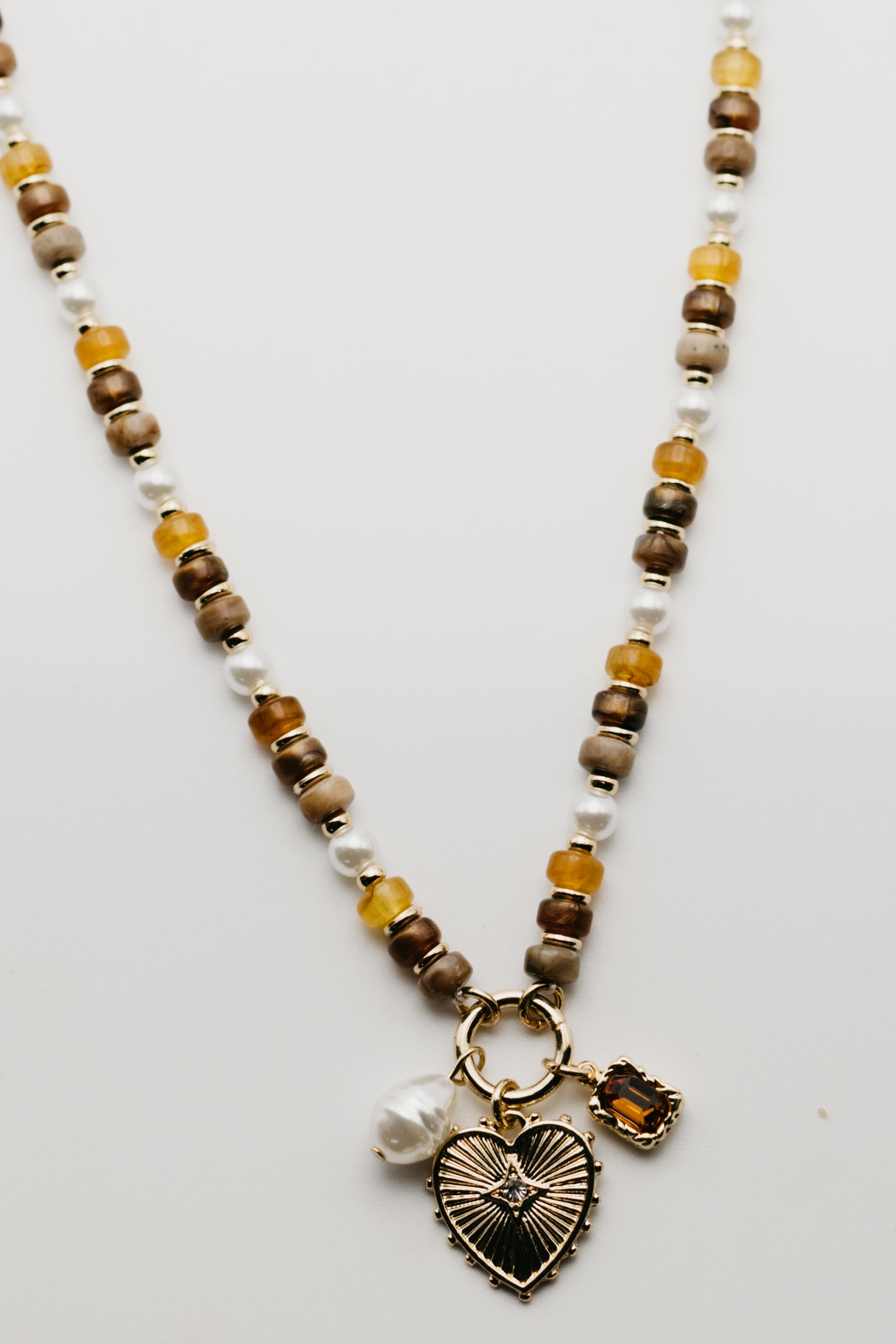 The Lyra Beaded Charm Necklace