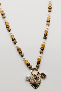 The Lyra Beaded Charm Necklace