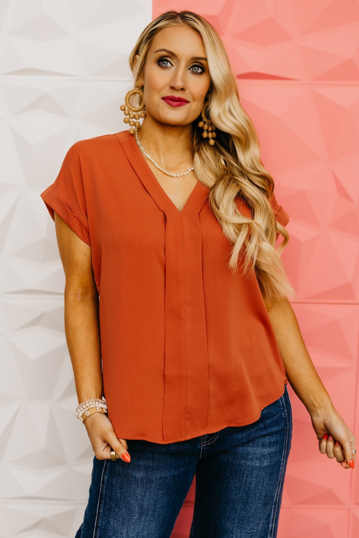 The Brayan Rolled Sleeve Blouse