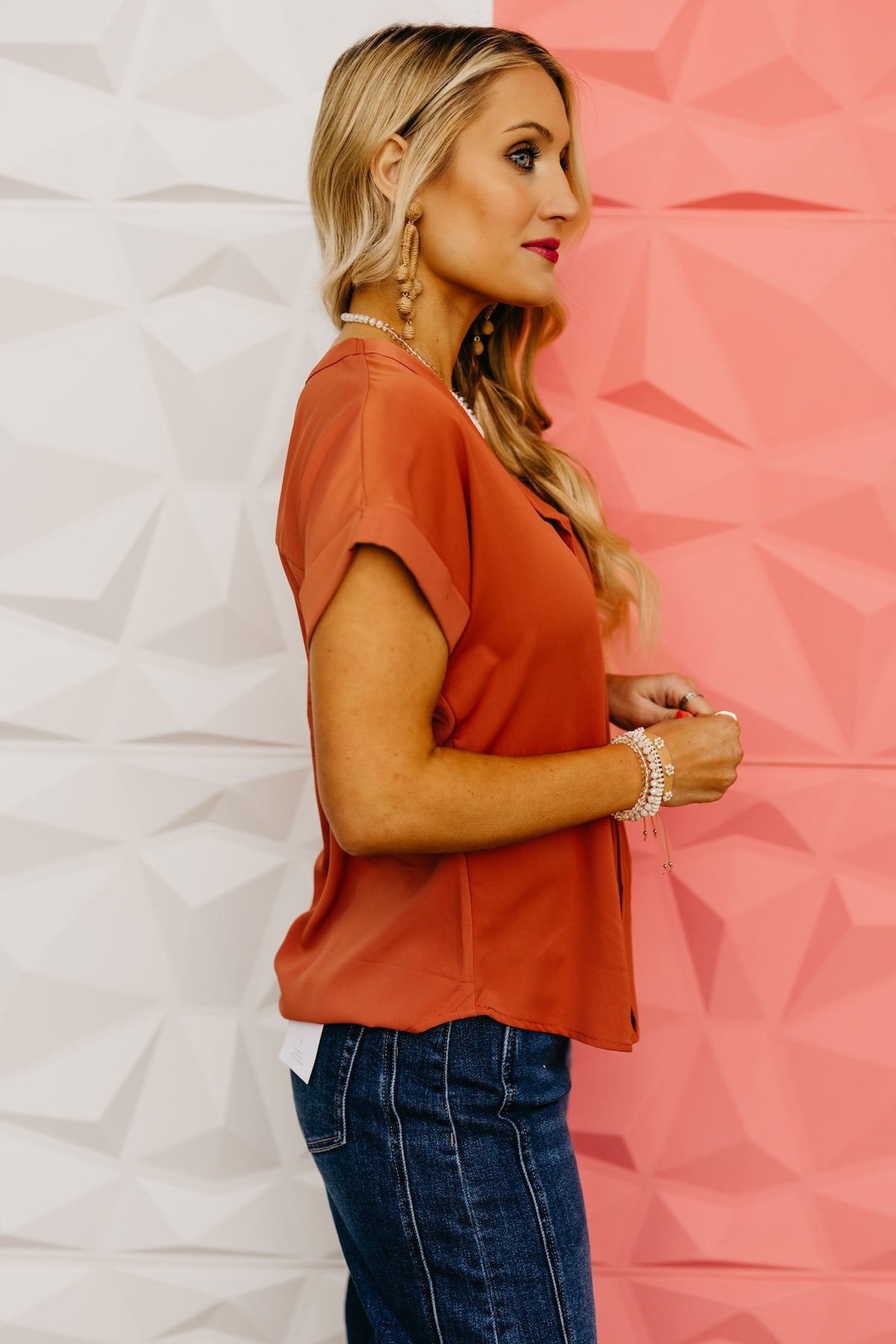 The Brayan Rolled Sleeve Blouse
