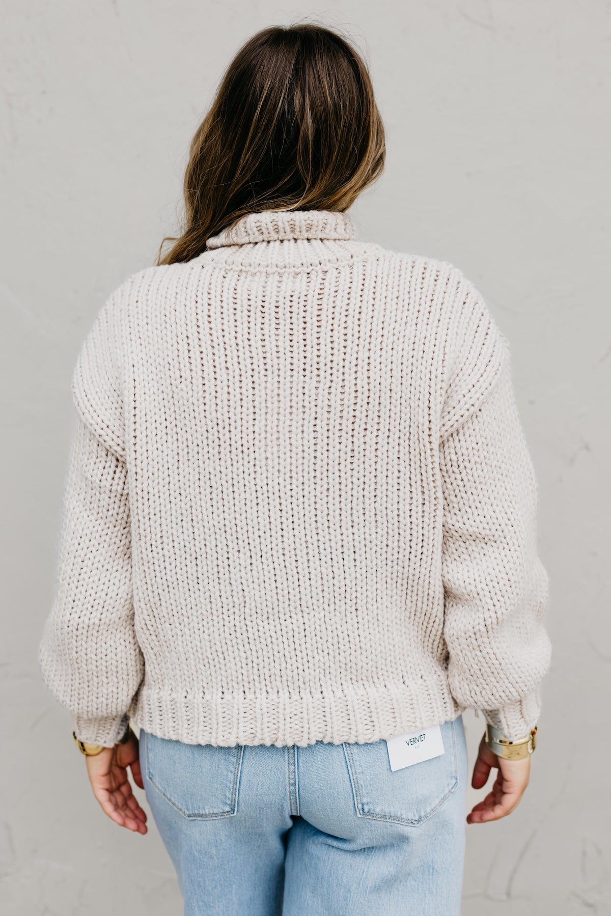 The Faye Argyle Pattern Chunky Sweater