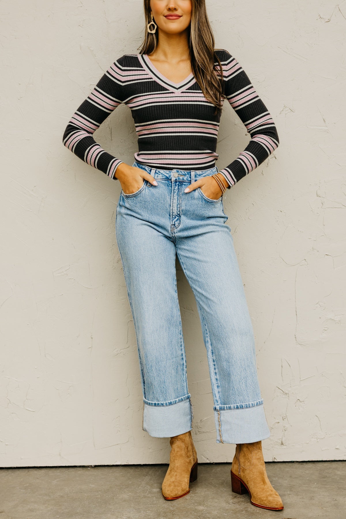 Vervet Denim | The Gabby Cuff Baggy Straight Denim