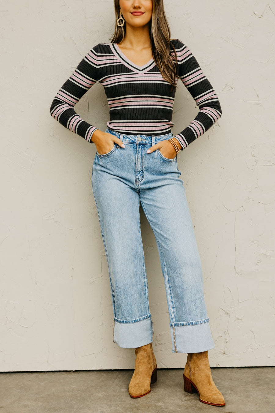 Vervet Denim | The Gabby Cuff Baggy Straight Denim