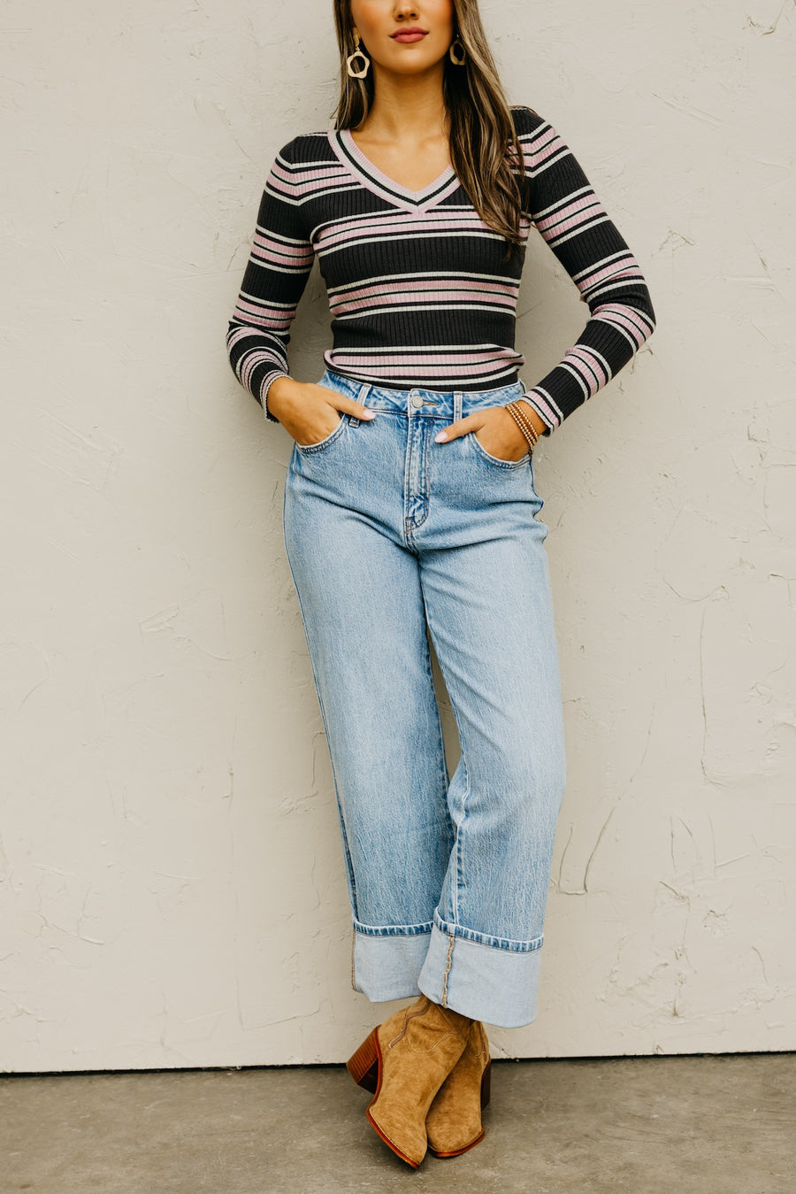Vervet Denim | The Gabby Cuff Baggy Straight Denim