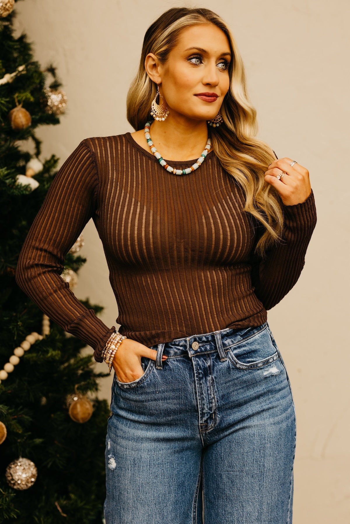 The Jaxen Rib Knit Sweater Top