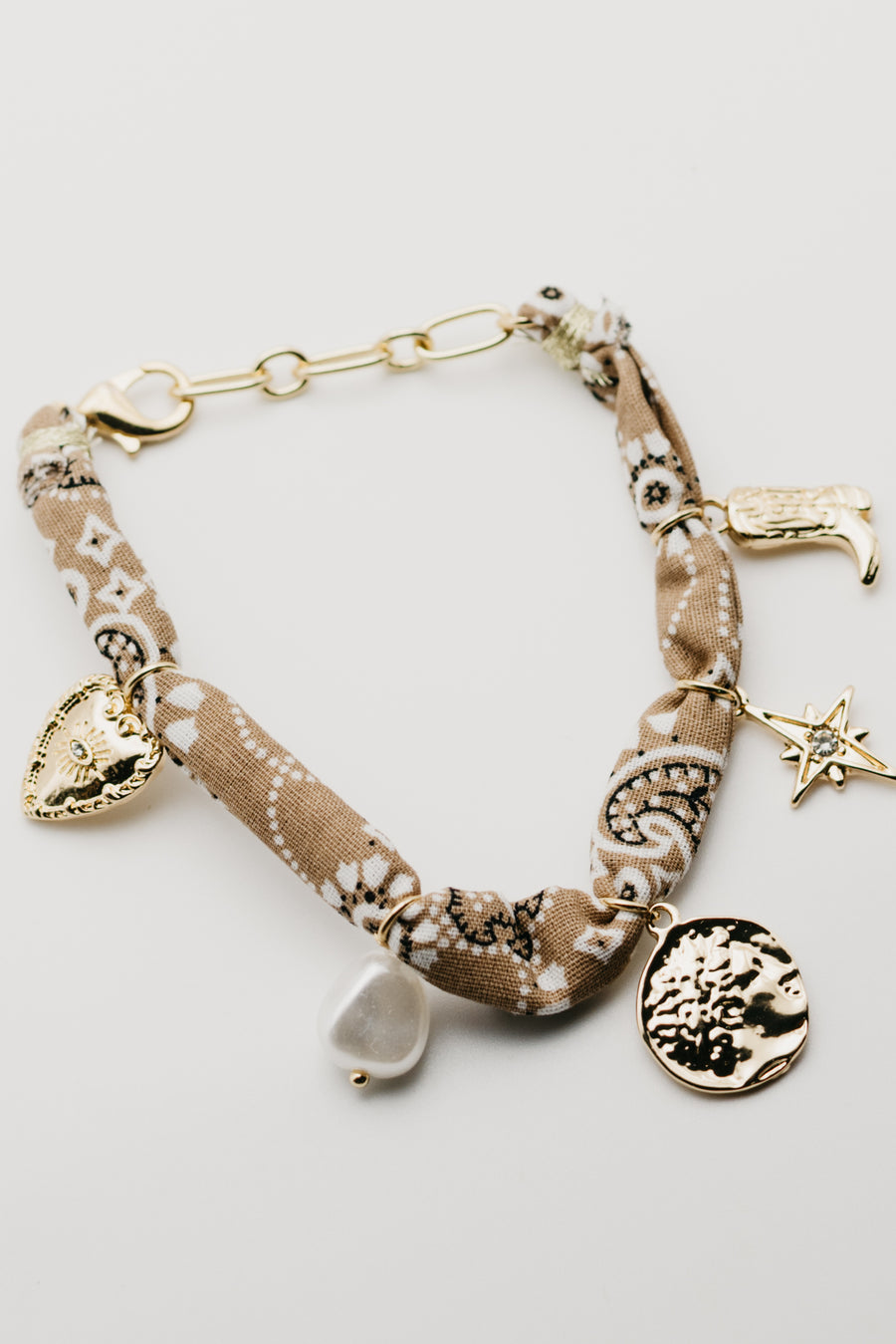 The Jayden Bandana Charm Bracelet
