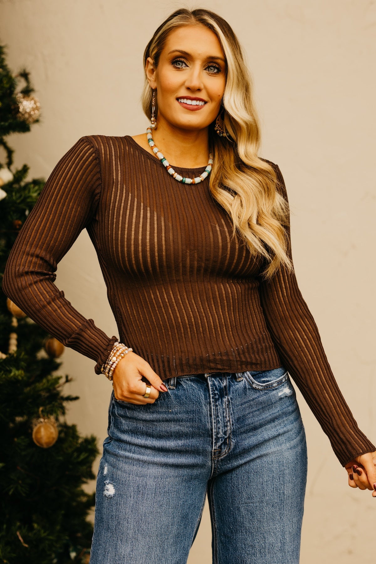 The Jaxen Rib Knit Sweater Top