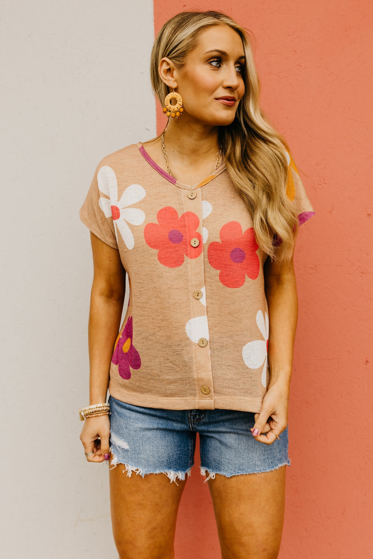 The Saban Floral Button Front Shirt