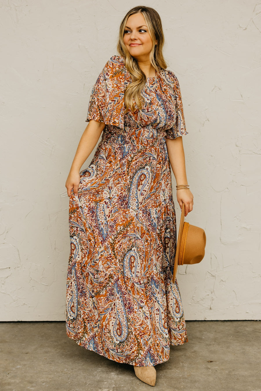 The Ares Flutter Sleeve Maxi Dress