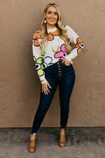 The Leah Retro Floral Sweater