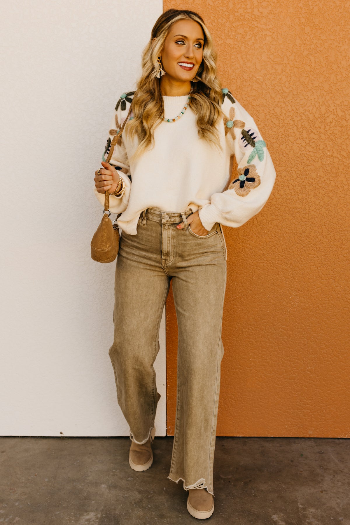 The Aaden Floral Embroidered Sweater MOD Boutique