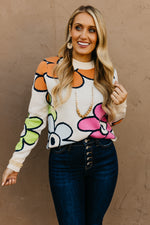 The Leah Retro Floral Sweater