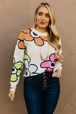 The Leah Retro Floral Sweater