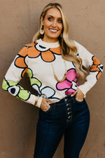 The Leah Retro Floral Sweater