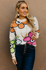 The Leah Retro Floral Sweater
