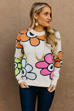 The Leah Retro Floral Sweater