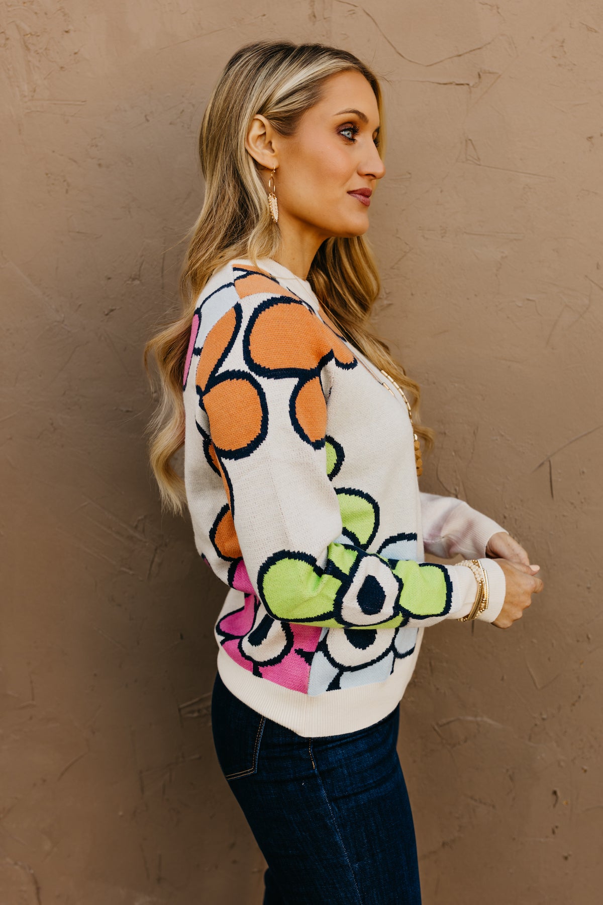 The Leah Retro Floral Sweater - FINAL SALE