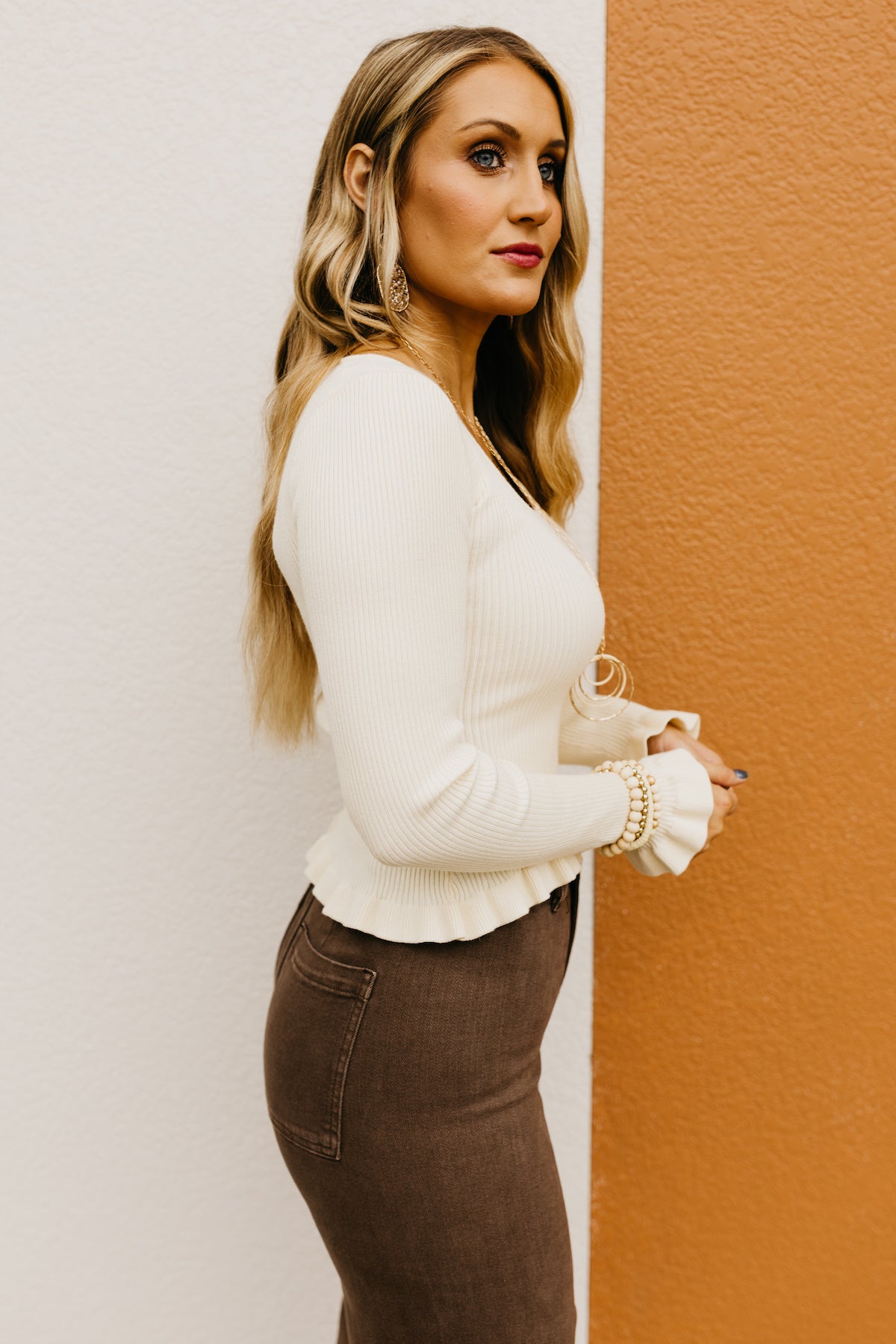 The Jairo Ruffle Hem Sweater