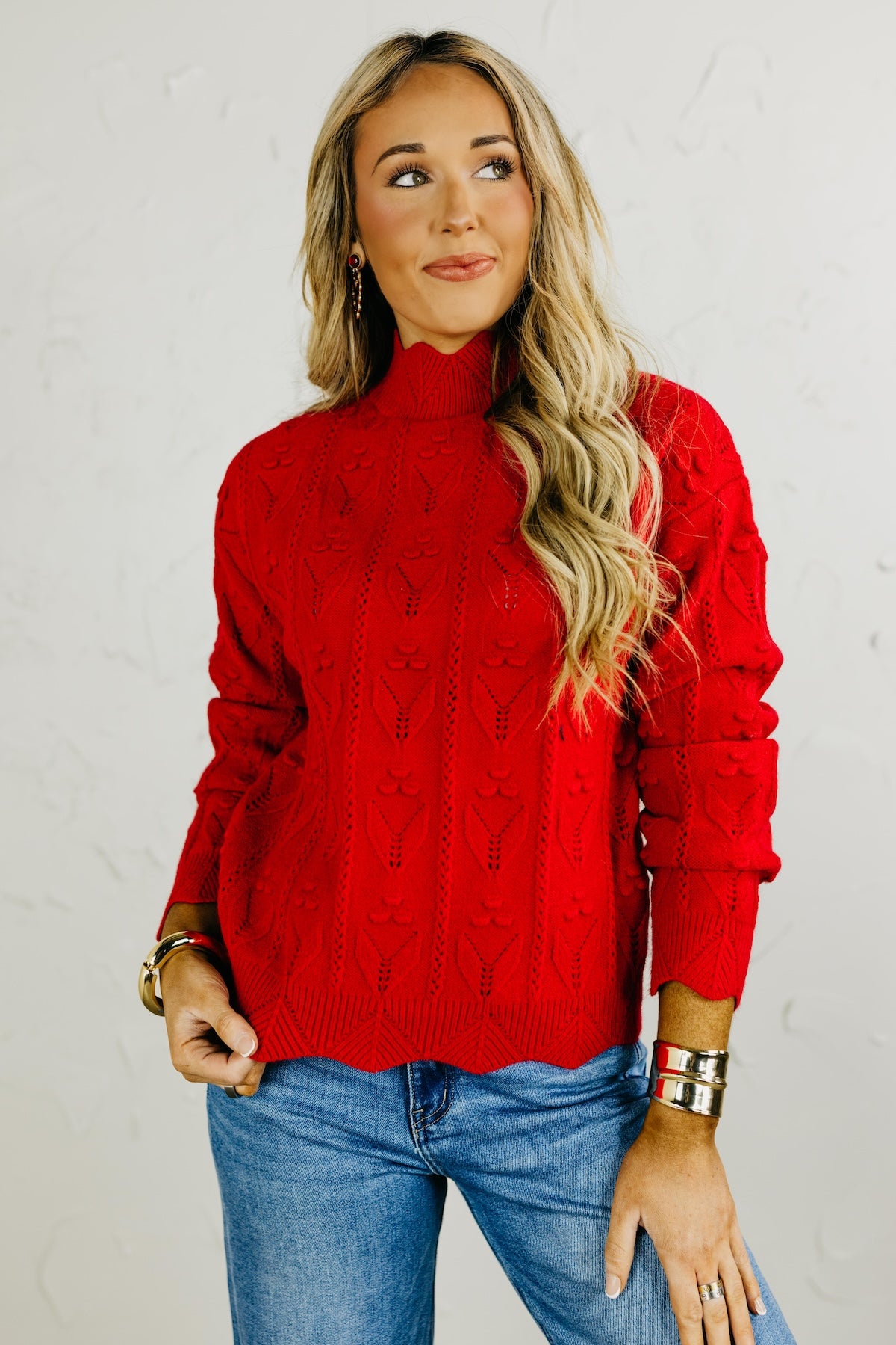 The Savannah Scallop Hem Sweater