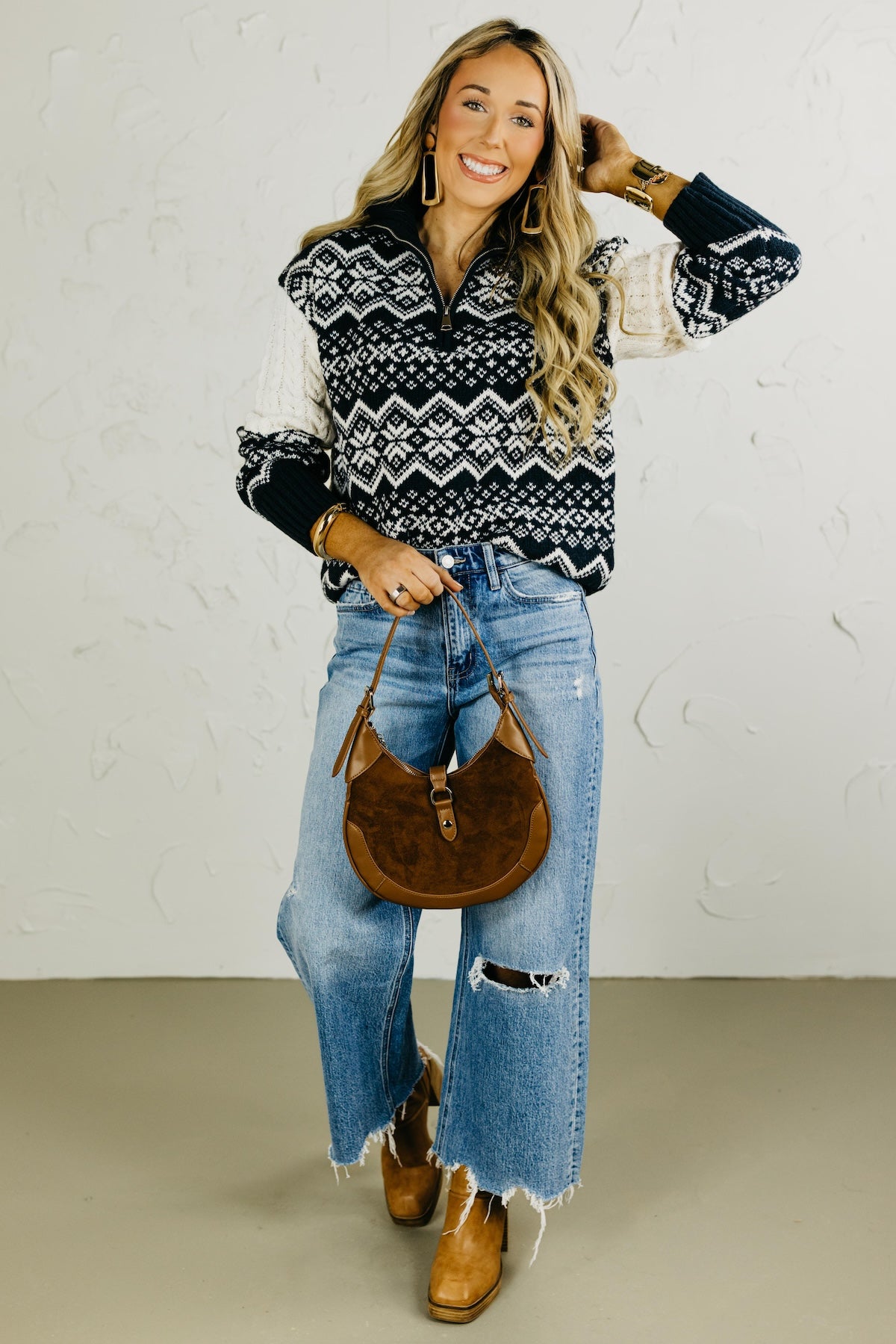 The Brooklyn Quarter Zip Sweater