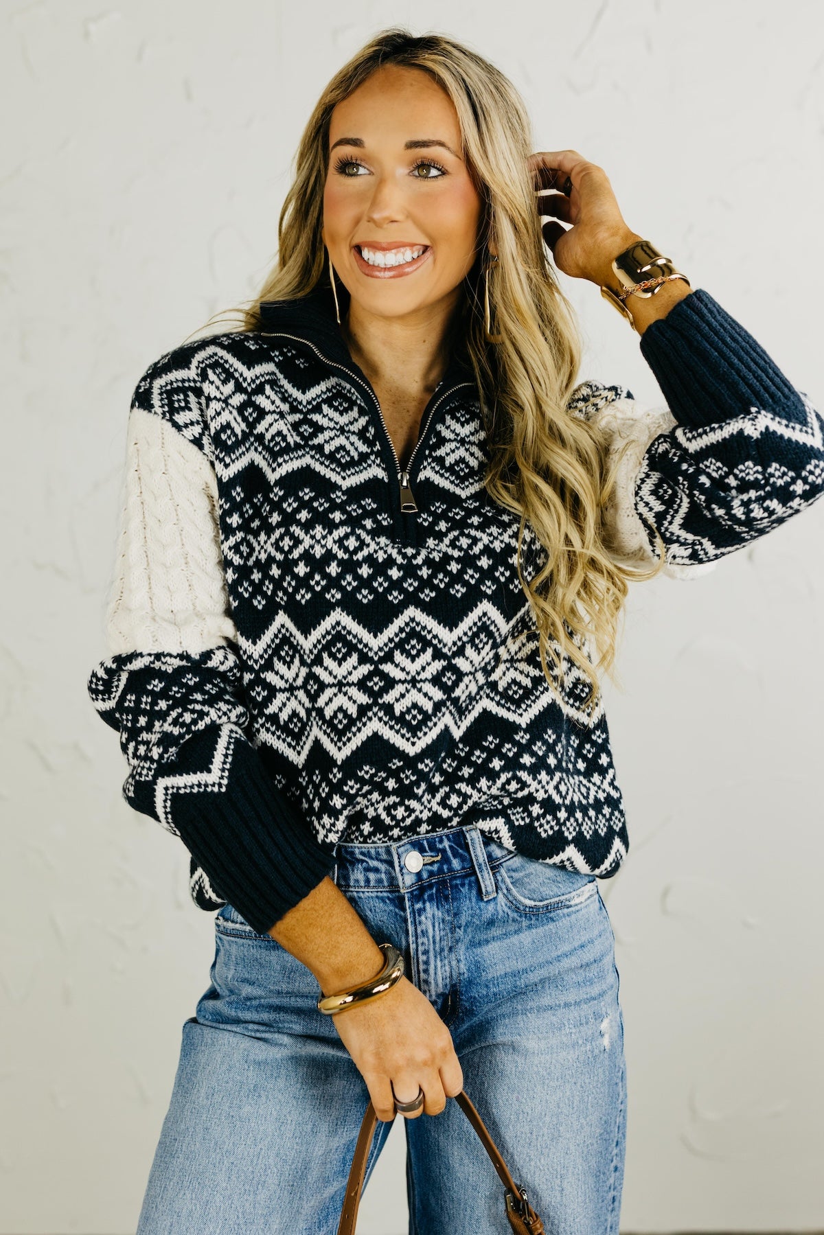 The Brooklyn Quarter Zip Sweater