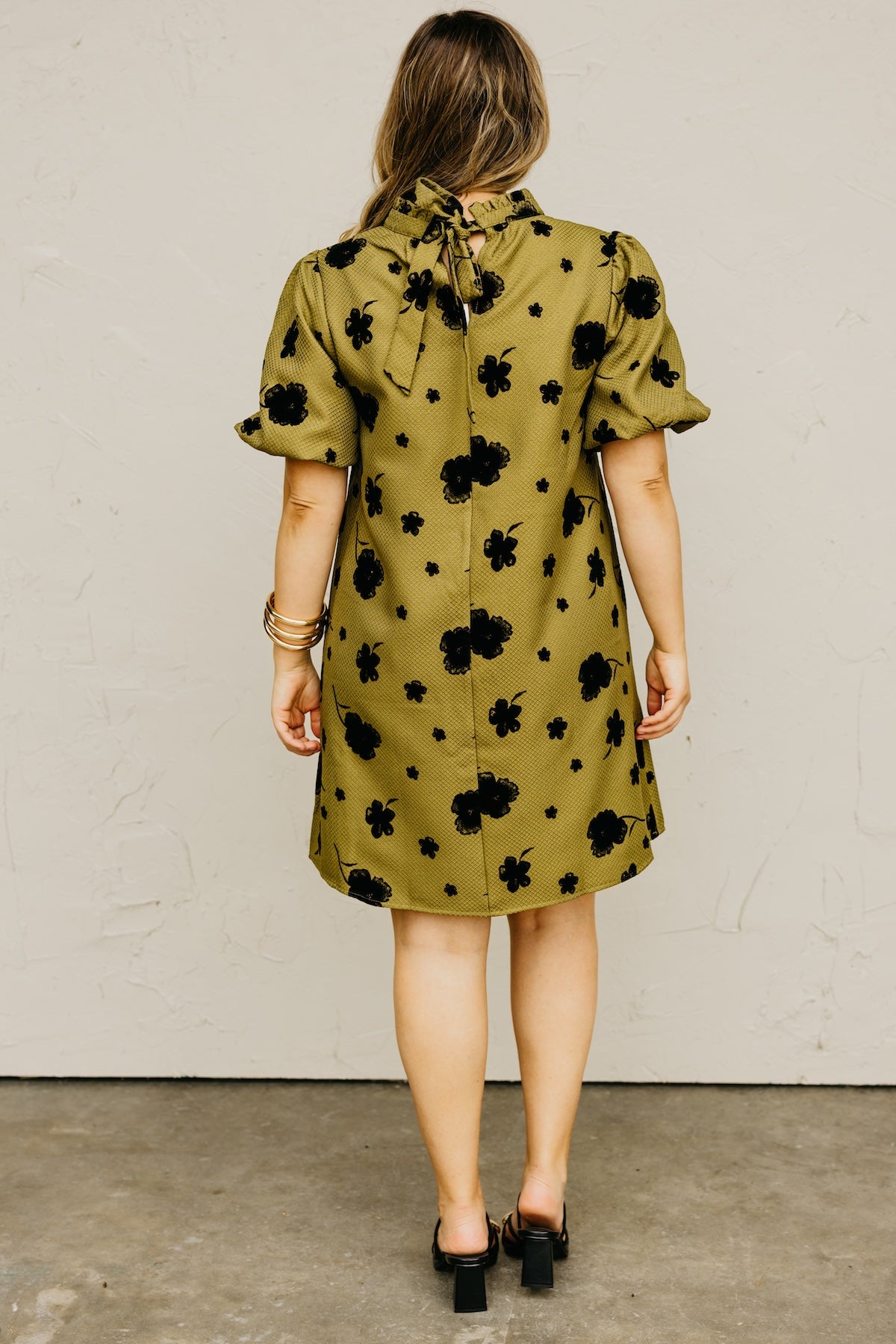 The Crosby Ruffle Neck Floral Mini Dress