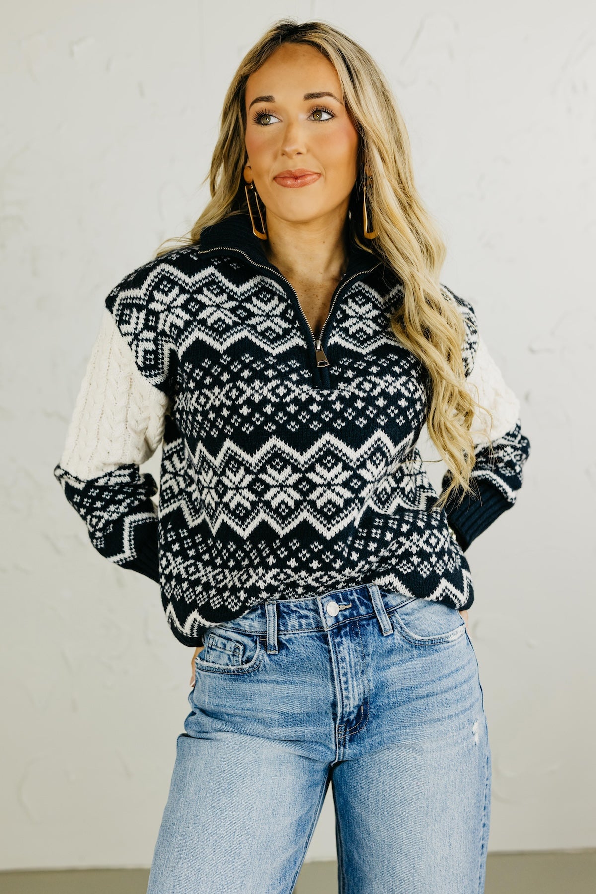 The Brooklyn Quarter Zip Sweater