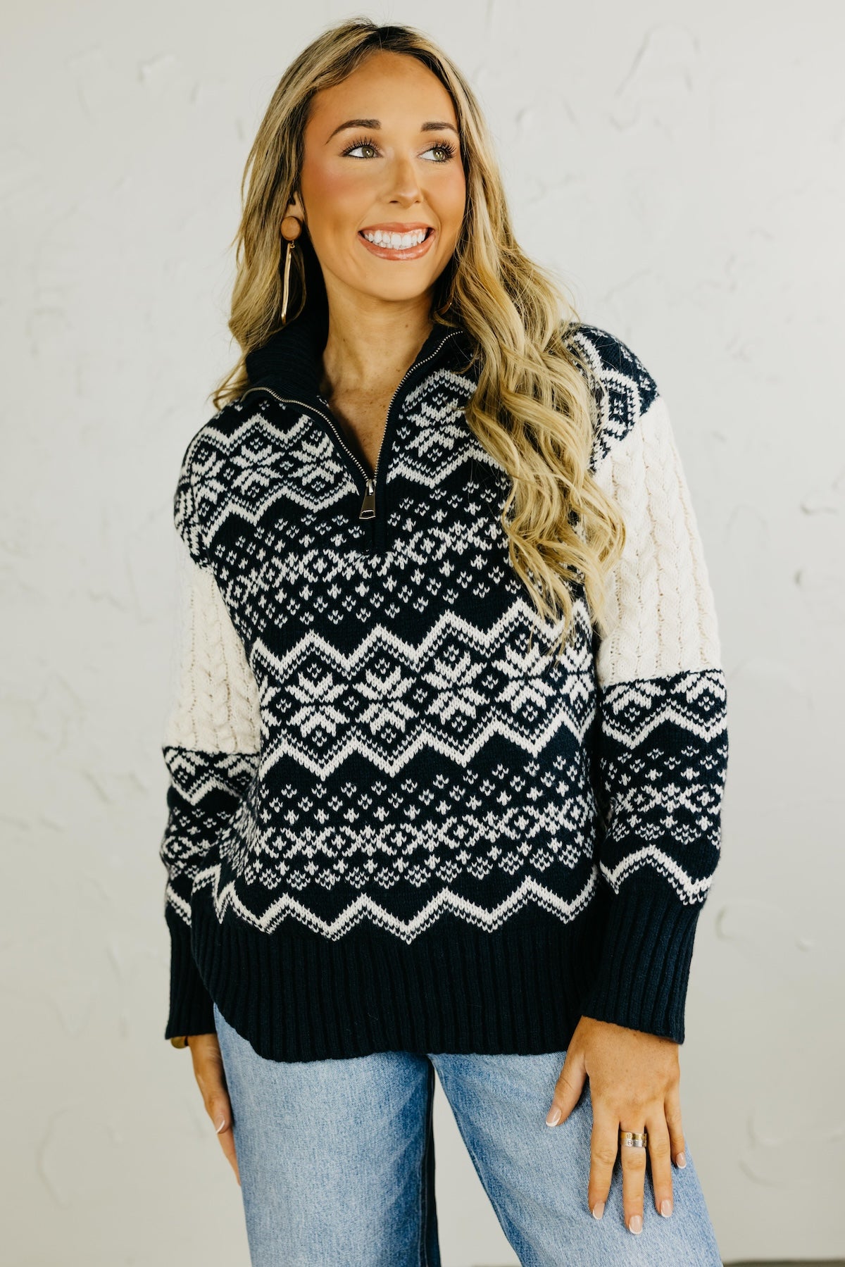 The Brooklyn Quarter Zip Sweater