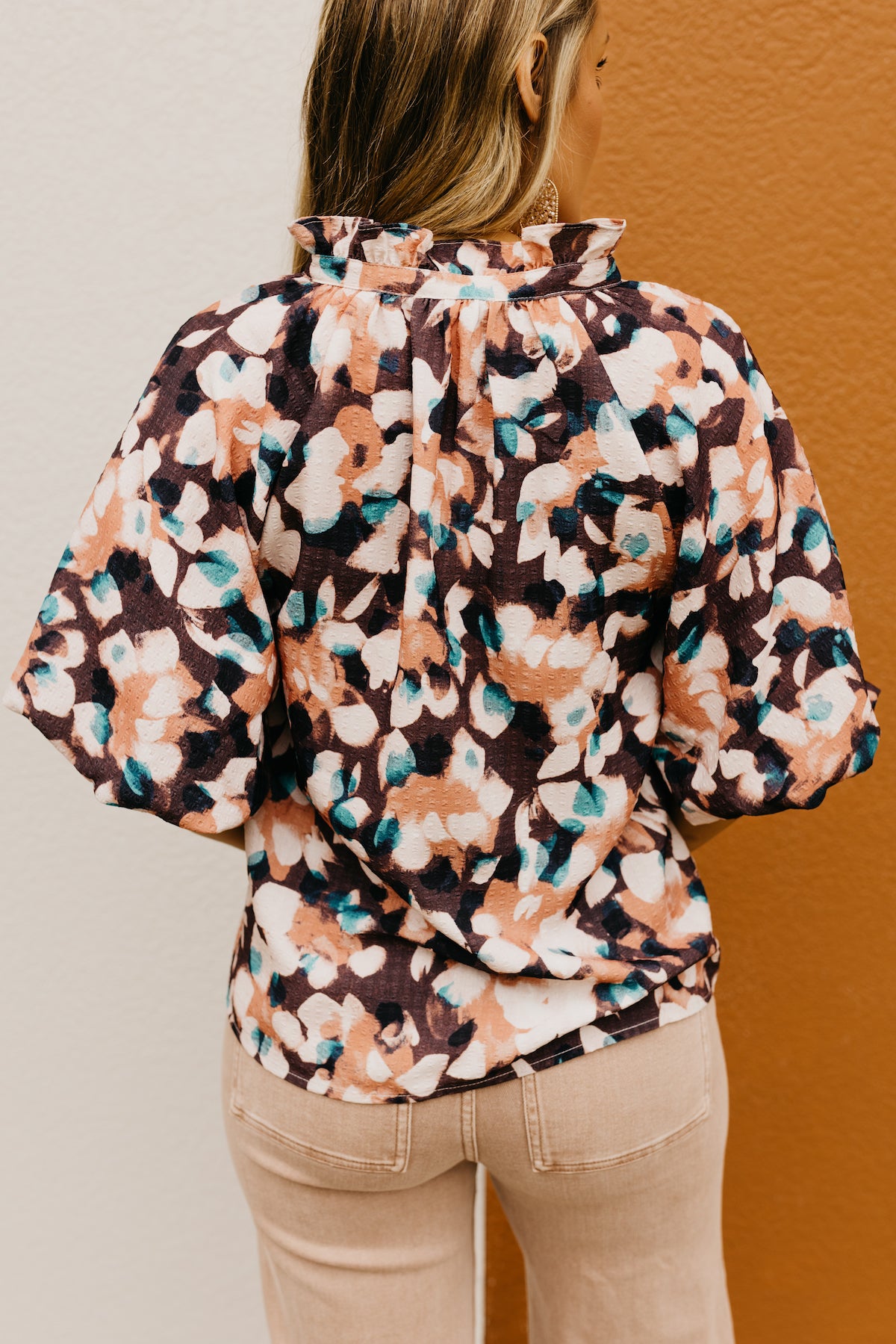 The Davion Printed Puff Sleeve Top  - FINAL SALE