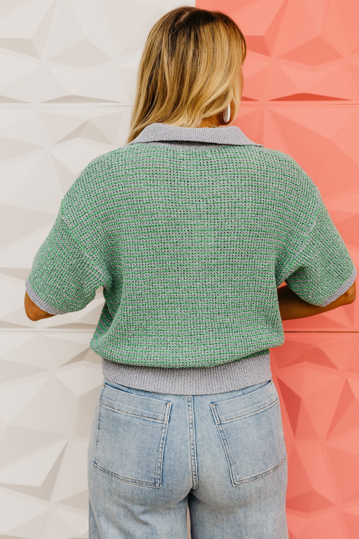 The Adelynn Two-Tone Collared Sweater