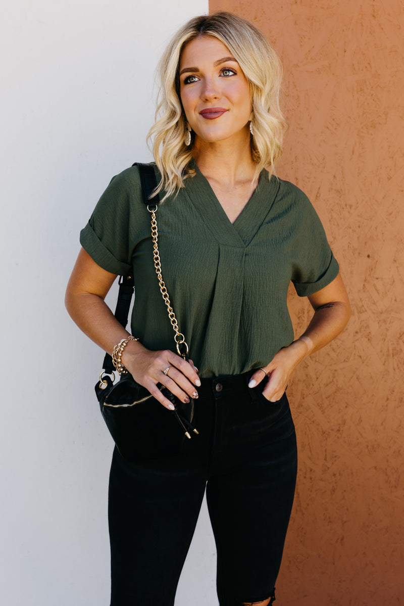 The Baldwin Pleated Popover Blouse