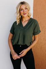 The Baldwin Pleated Popover Blouse
