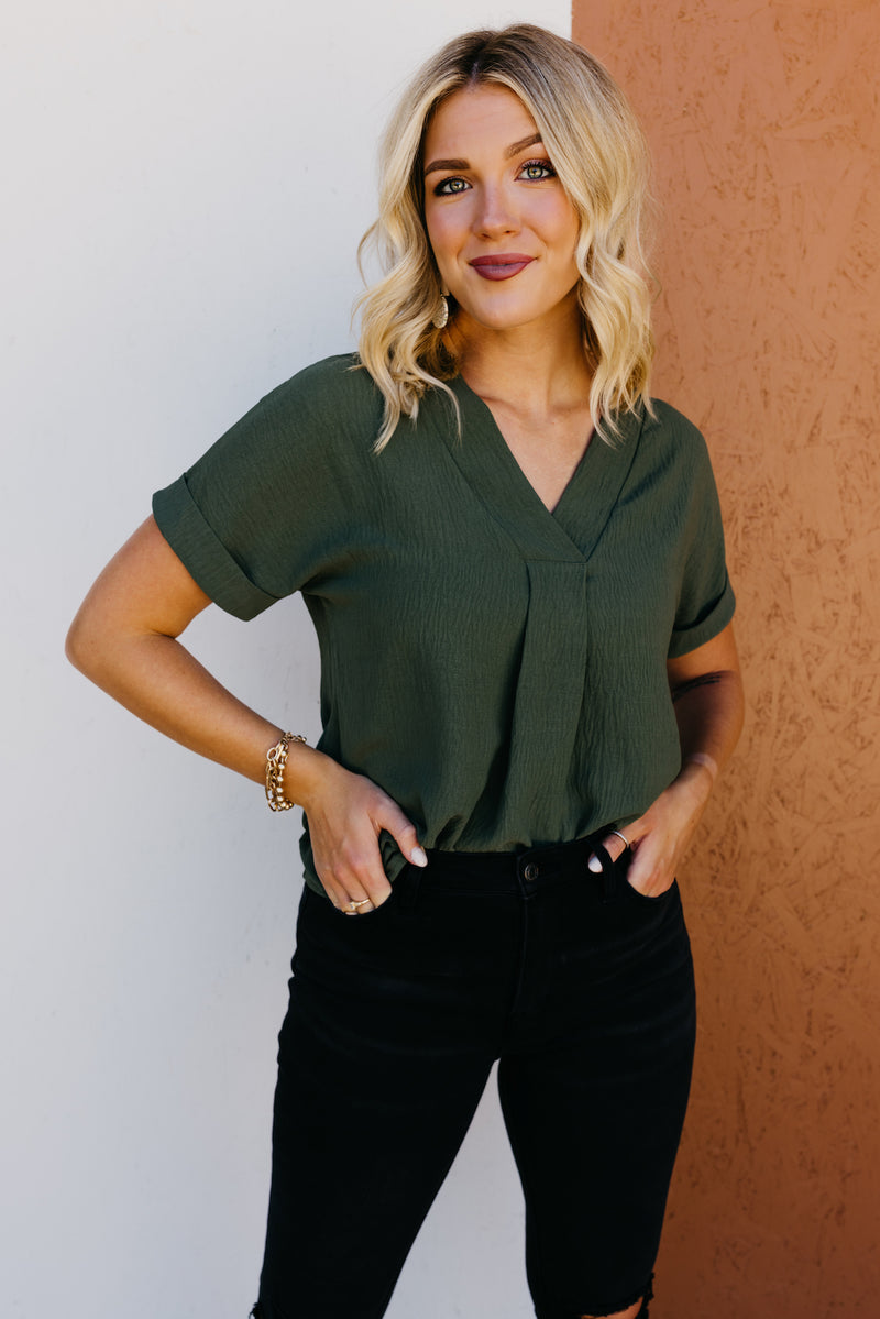 The Baldwin Pleated Popover Blouse