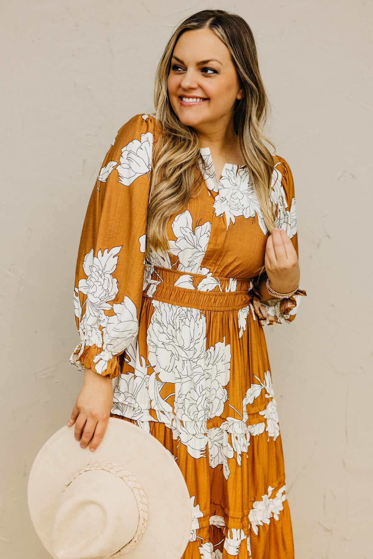 The Alena Floral Tiered Midi Dress