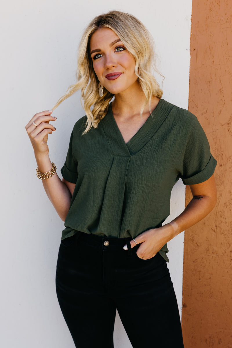 The Baldwin Pleated Popover Blouse