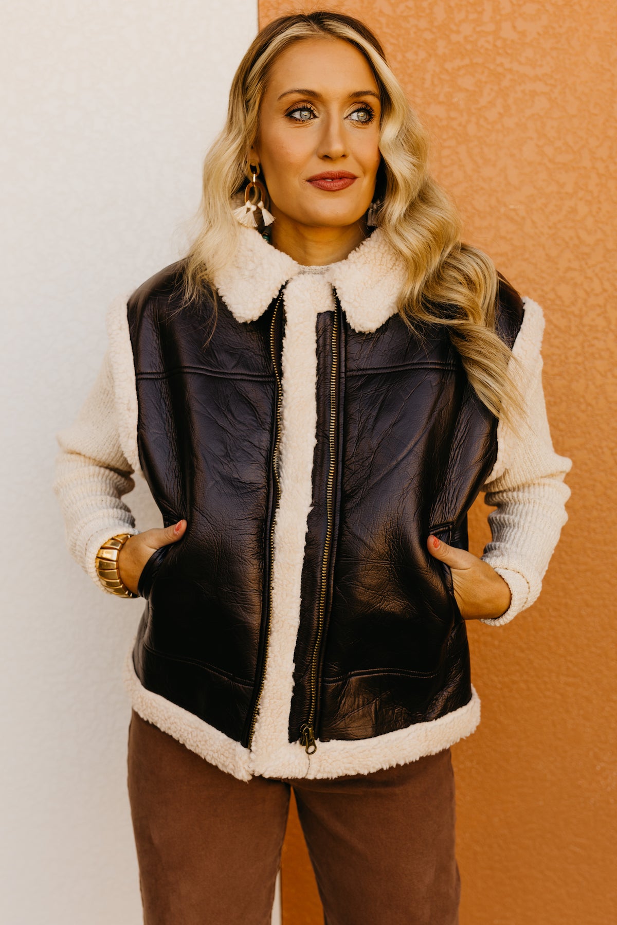 The William Faux Leather Vest
