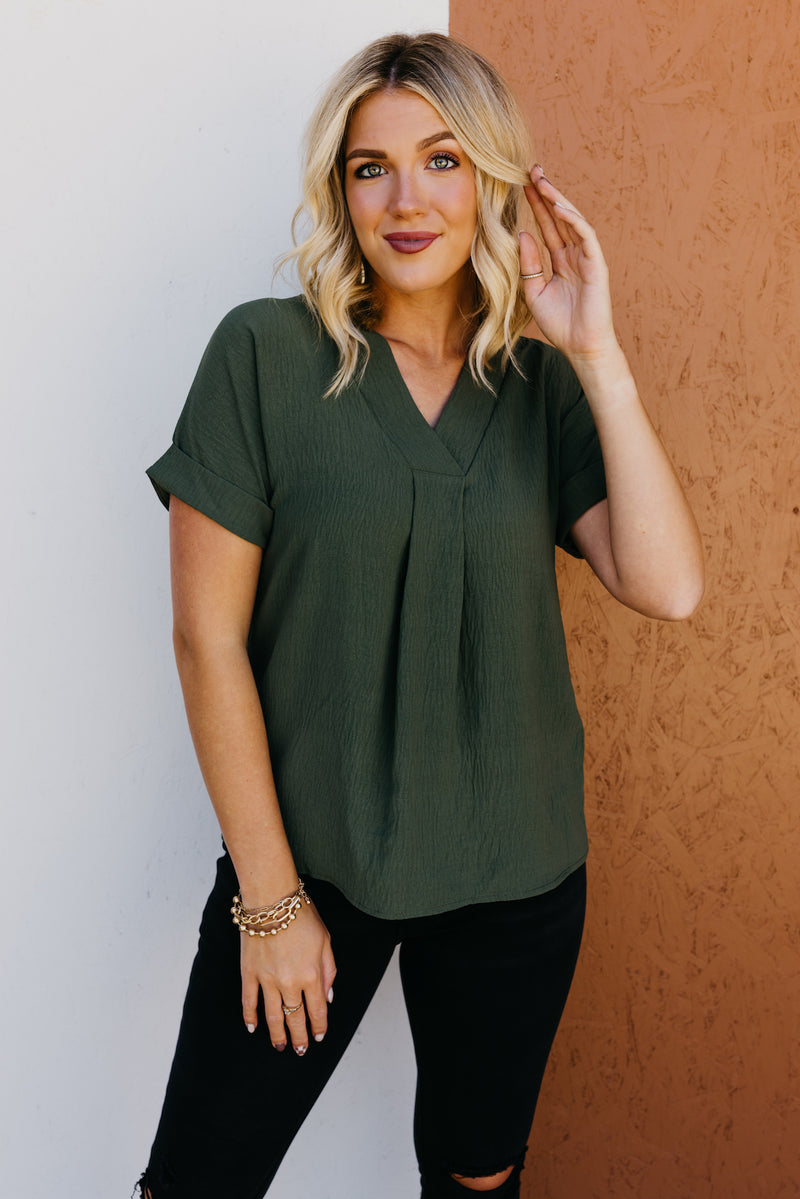 The Baldwin Pleated Popover Blouse