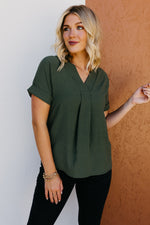 The Baldwin Pleated Popover Blouse