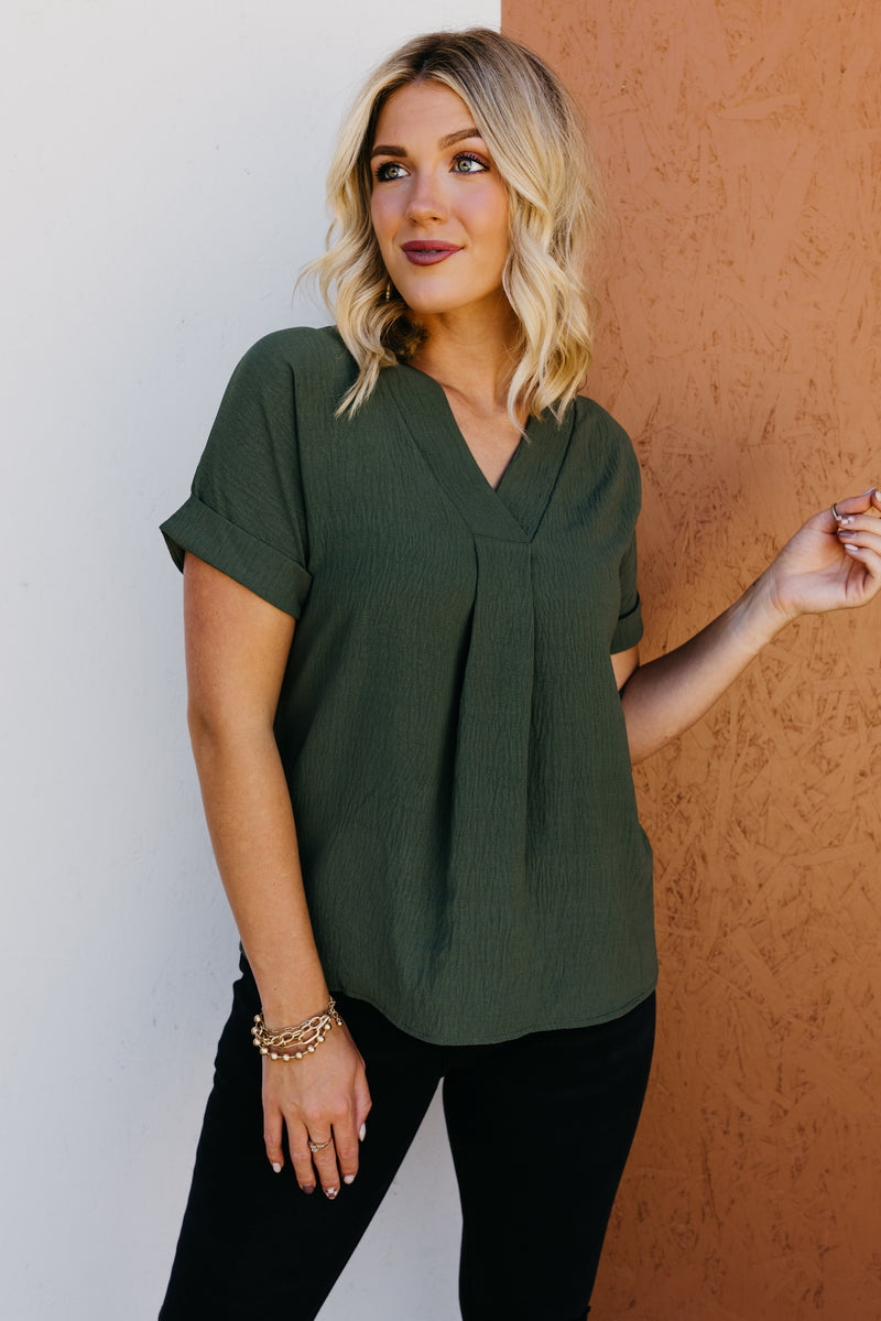 The Baldwin Pleated Popover Blouse
