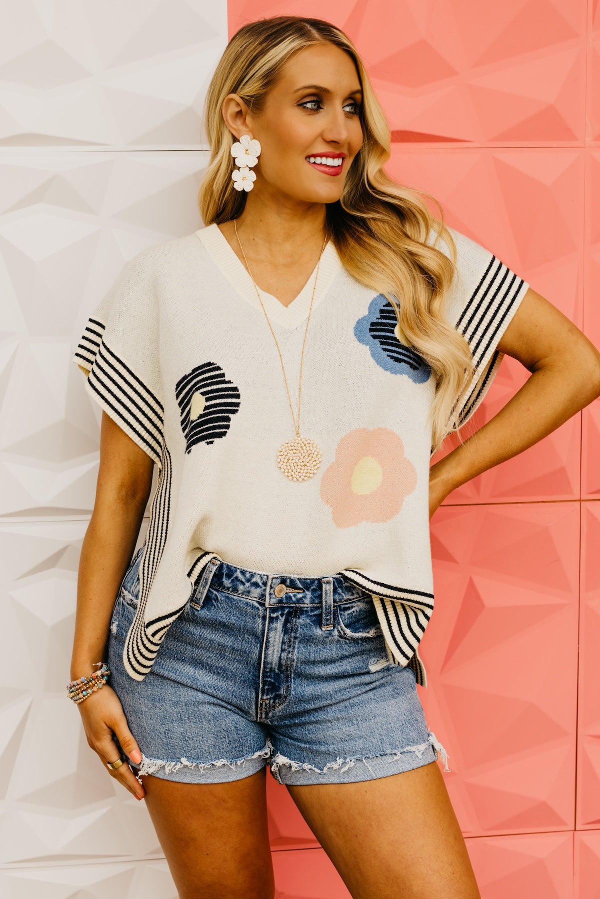 The Chance Floral Dolman Sweater Top