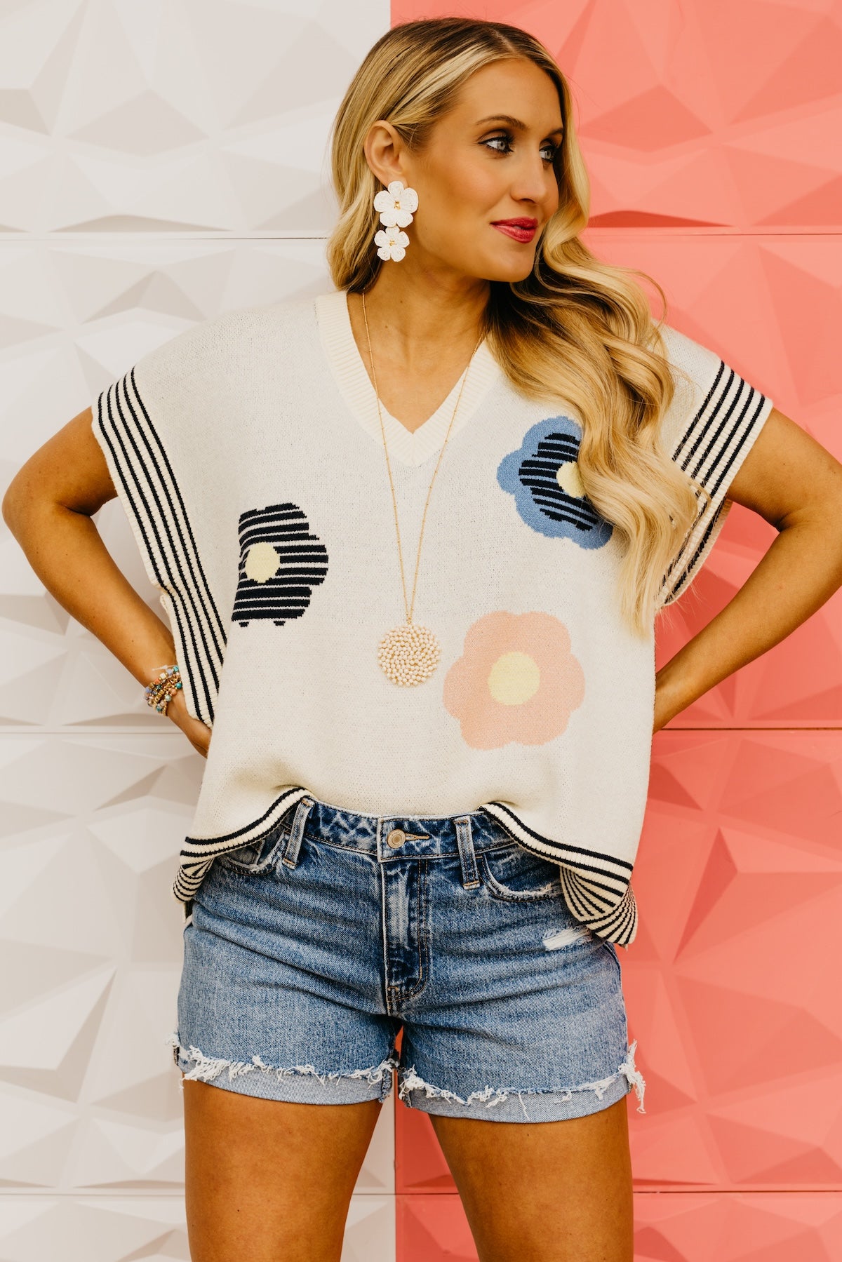 The Chance Floral Dolman Sweater Top