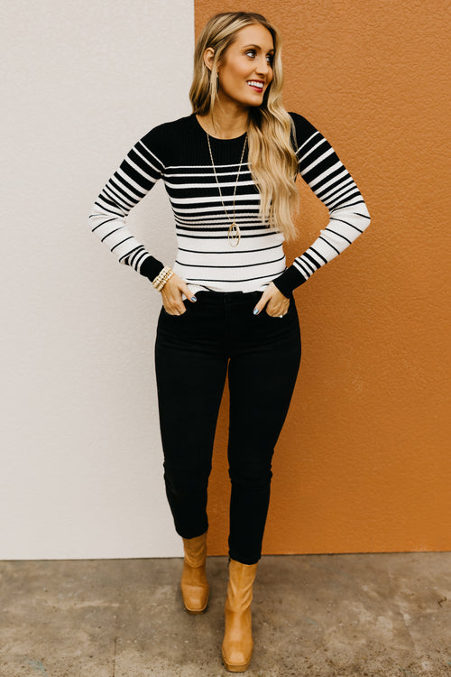 The Lee Striped Rib Sweater